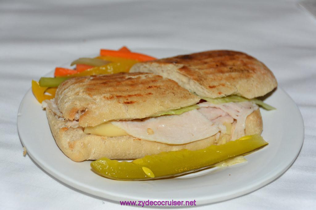 129: Carnival Imagination, Catalina, Turkey and Swiss Cheese on a Country Roll from the Deli,  