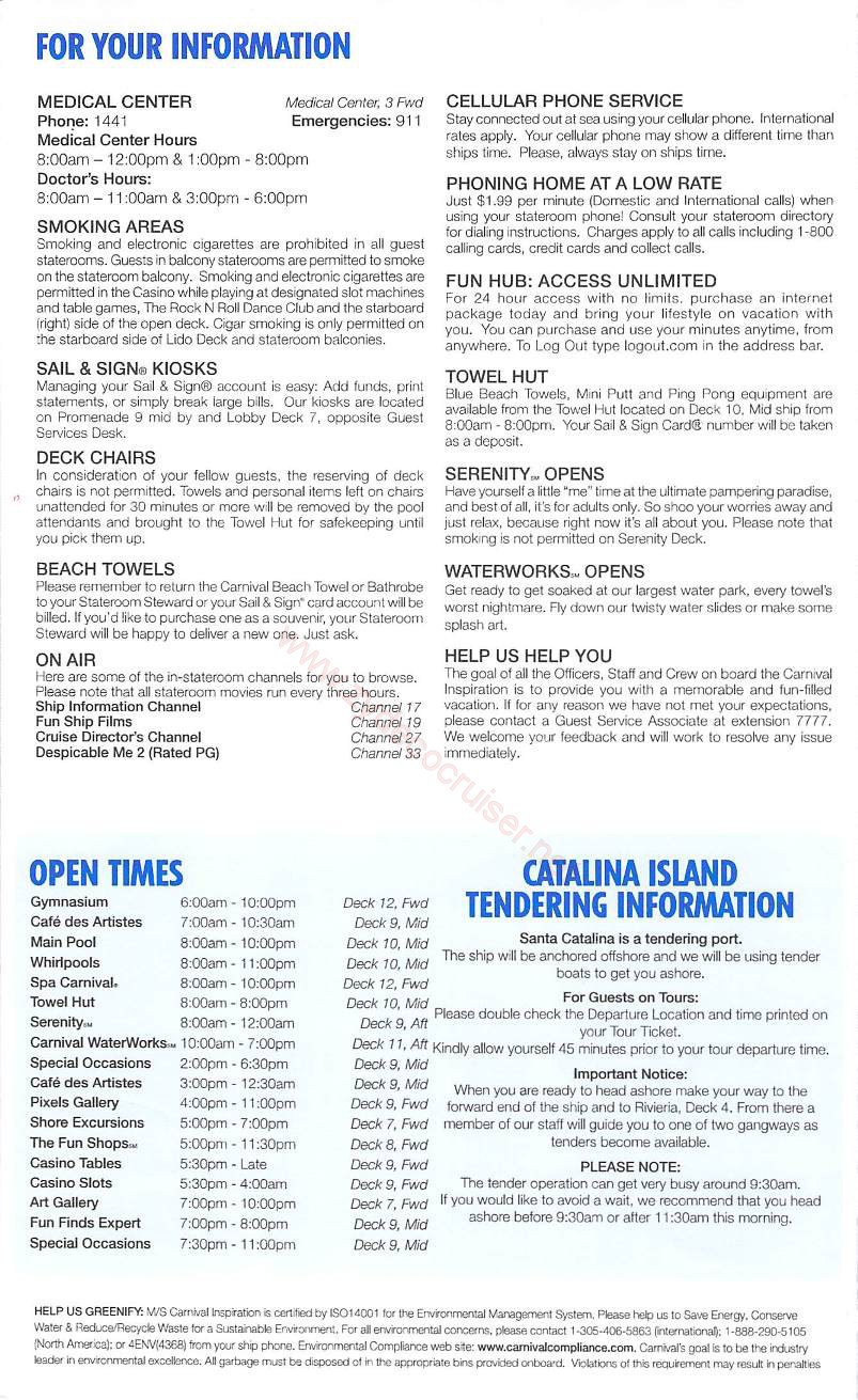 Carnival Inspiration 4 Day Cruise Fun Times Day 2 Page 4