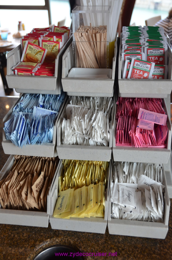 159: Carnival Legend British Isles Cruise, Dover, Embarkation, Tea and Sweetener Choices, 