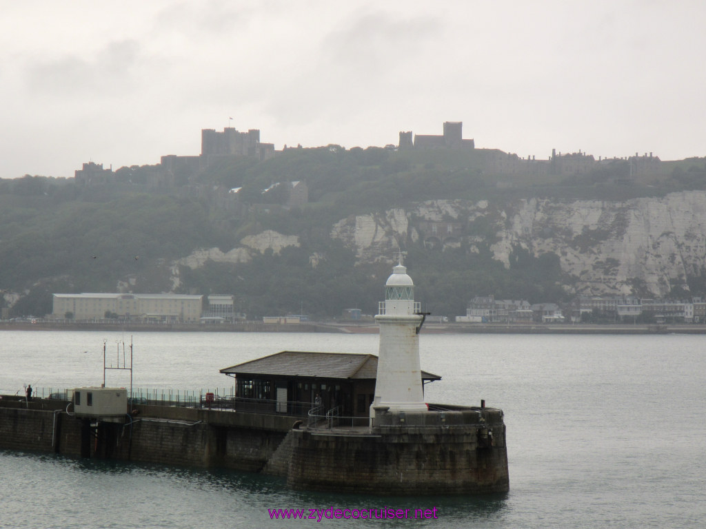 171: Carnival Legend British Isles Cruise, Dover, Embarkation, Lighthouse, White Cliffs, Dover Castle, 