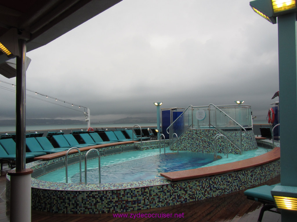 178: Carnival Legend British Isles Cruise, Dover, Embarkation, Serenity Area, Unicorn Aft Pool, 