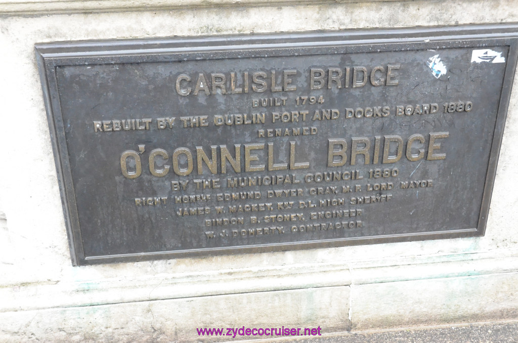 149: Carnival Legend, British Isles Cruise, Dublin, Carlisle Bridge renamed O'Connell Bridge, 