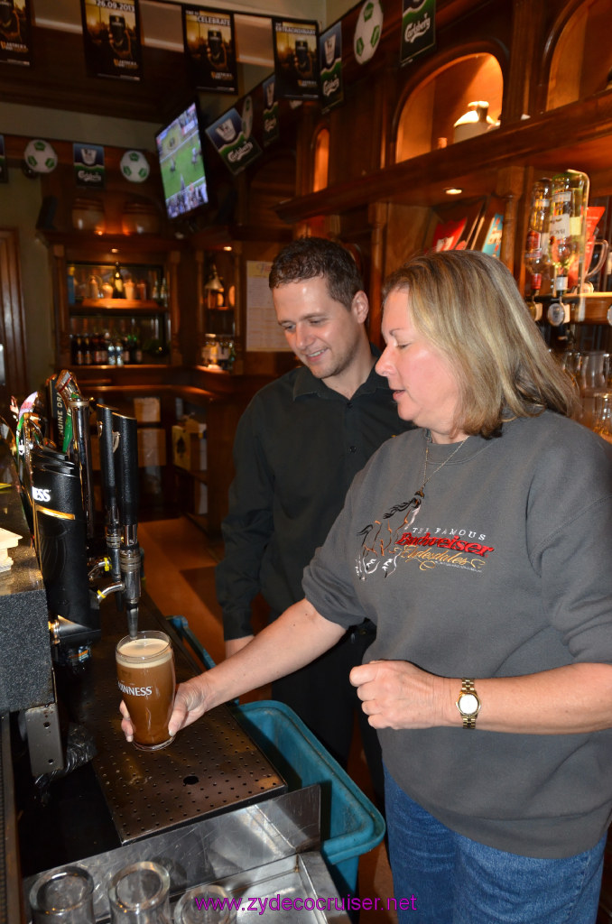 276: Carnival Legend, British Isles Cruise, Dublin, Blanchardstown, The Bell Pub and Restaurant, Pouring a Pint, 