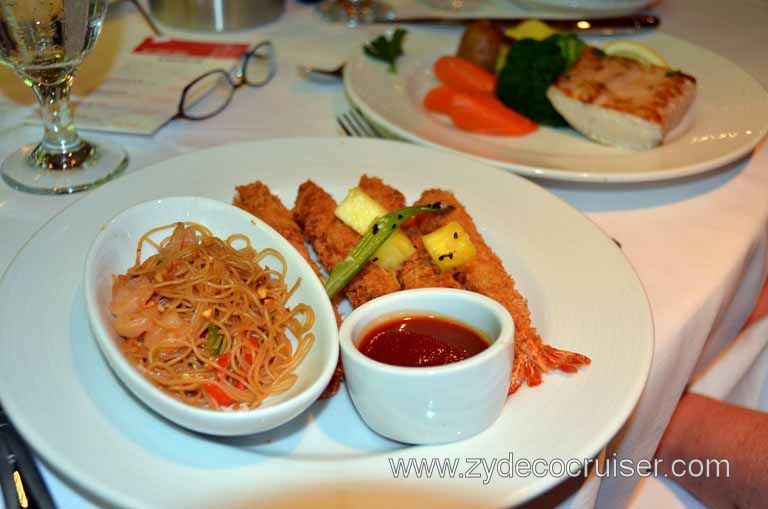 020: Carnival Magic, Main Dining Room Menus and Food Pictures, Dinner, Sweet and Sour Shrimp