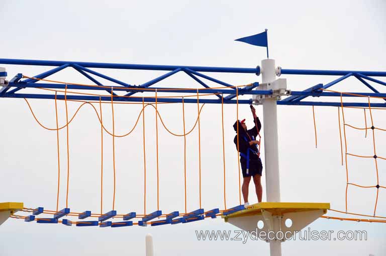 079: Carnival Magic Inaugural Cruise, Sea Day 1, Ropes Course (SkyCourse)