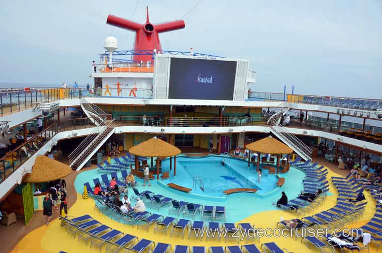 084: Carnival Magic Inaugural Cruise, Sea Day 1, Beach Pool Area