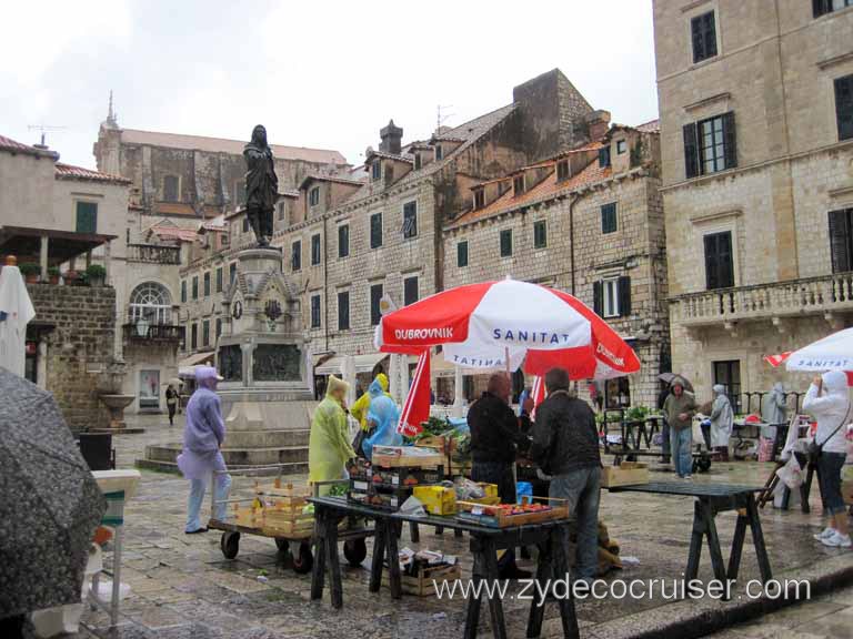 187: Carnival Magic, Inaugural Cruise, Dubrovnik, Old Town, Not much of a farmer's market today