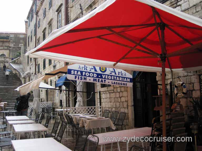 193: Carnival Magic, Inaugural Cruise, Dubrovnik, Old Town, Arka Restaurant