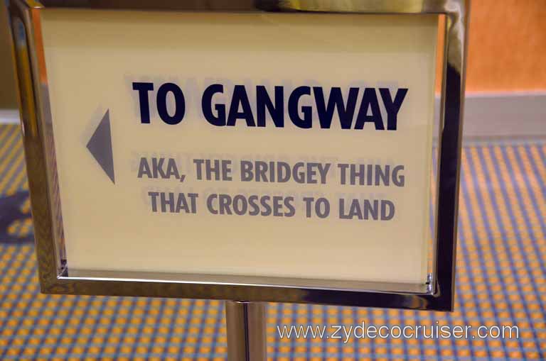 281: Carnival Magic Inaugural Cruise, Naples,  To Gangway, AKA, The Bridgey Thing That Crosses to Land