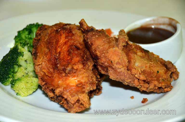 088: Carnival Magic, Main Dining Room Menus and Food Pictures, Dinner, Southern Fried Chicken