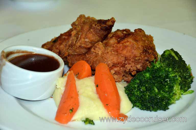 089: Carnival Magic, Main Dining Room Menus and Food Pictures, Dinner, Southern Fried Chicken