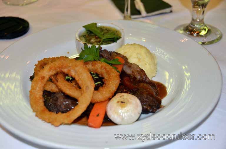 080: Carnival Magic, Main Dining Room Menus and Food Pictures, Dinner, Grilled Ribeye Steak Tyrolienne