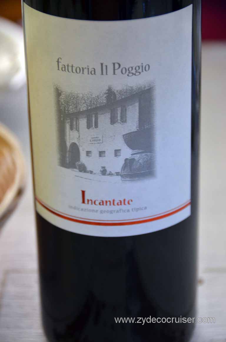 206: Carnival Magic Inaugural Voyage, Livorno, Pisa and Winery Tour, Fattoria il Poggio, Incantate wine
