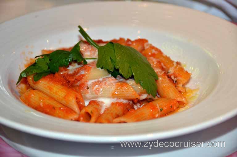 246: Carnival Magic Inaugural Voyage, Livorno, Dinner, Penne, Tossed in a Tomato Cream Sauce with Vodka 