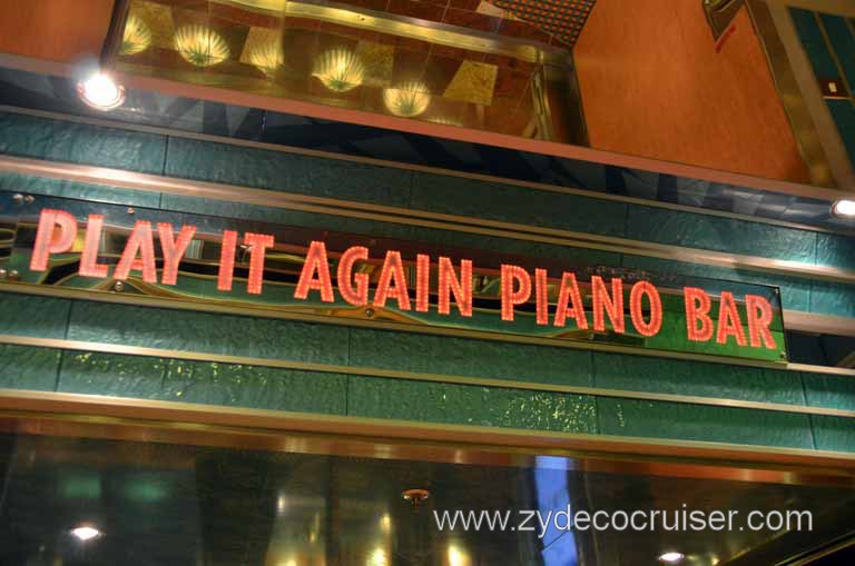 098: Carnival Magic Inaugural Voyage, Monte Carlo, Sea Day 3, Play It Again Piano Bar