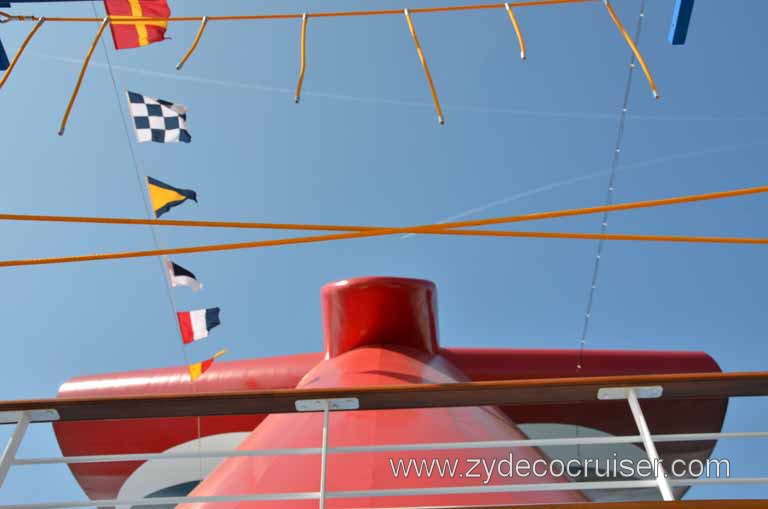 032: Carnival Magic, Grand Mediterranean, Barcelona, Funnel, SkyCourse (Ropes Course), Flags