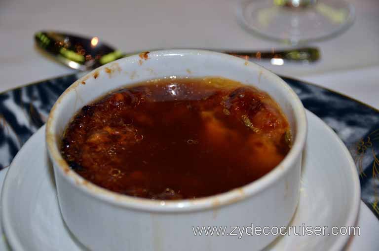 066: Carnival Magic, Main Dining Room Menus and Food Pictures, Dinner, French Onion Soup