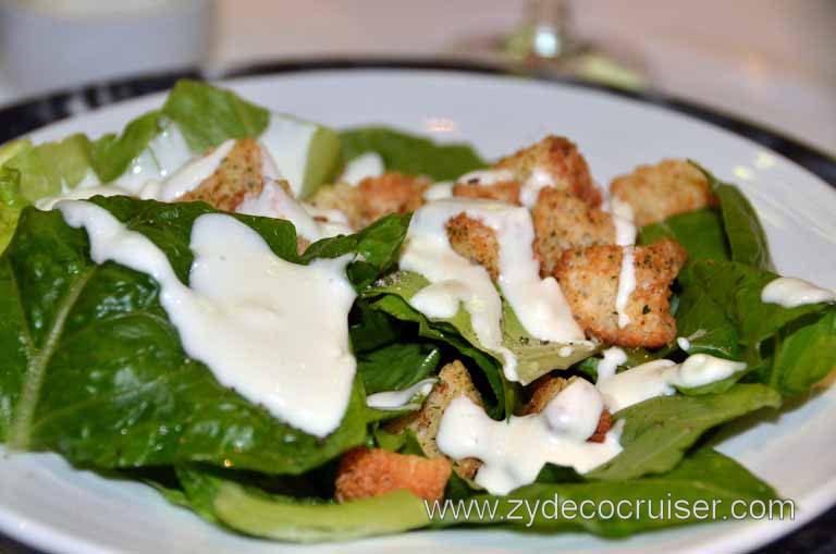 069: Carnival Magic, Main Dining Room Menus and Food Pictures, Dinner, "Caesar" Salad with Blue Cheese