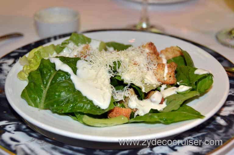 070: Carnival Magic, Main Dining Room Menus and Food Pictures, Dinner, "Caesar" Salad with Blue Cheese and Parmesan Cheese
