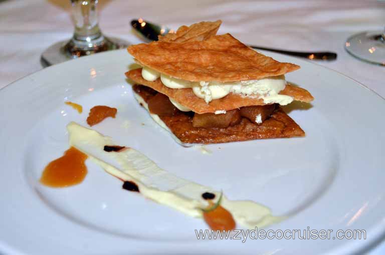 090: Carnival Magic, Main Dining Room Menus and Food Pictures, Dinner, Caramelized Apples on Puff Pastry