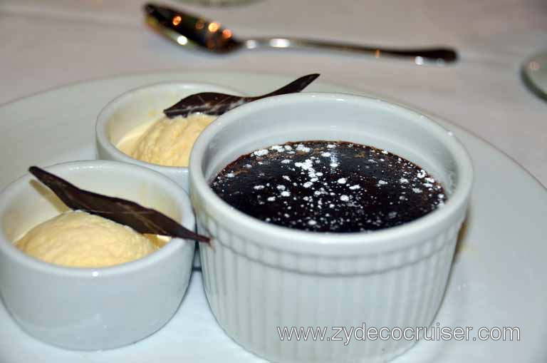 100: Carnival Magic, Main Dining Room Menus and Food Pictures, Dinner, Warm Chocolate Melting Cake