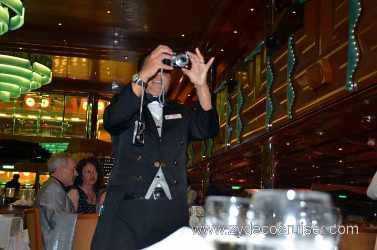 144: Carnival Magic, Mediterranean Cruise, Sea Day 2, Dinner, Elegant Night 2, Martina is a serious photographer. Has more cameras than me!