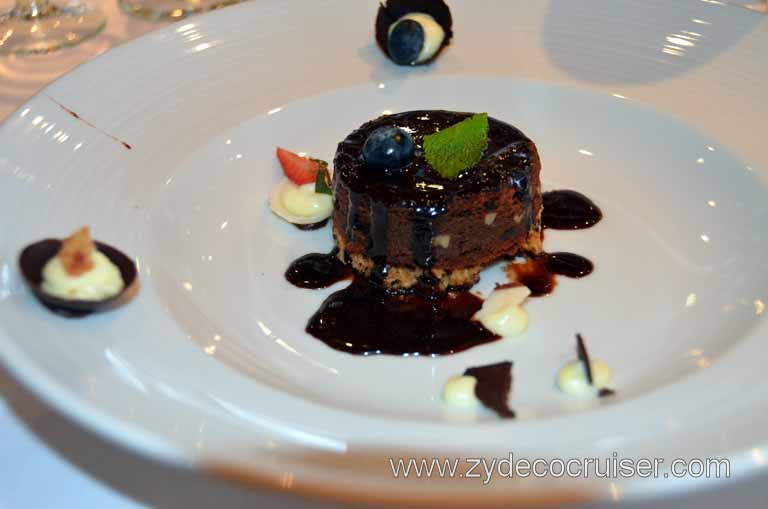 014: Carnival Magic, Main Dining Room Menus and Food Pictures, Lunch, Chocolate Brownie Melting Tart, 