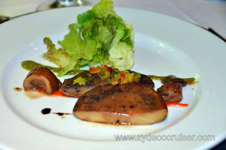 084: Carnival Magic, Mediterranean Cruise, Sea Day 3, Dinner, Grilled Portabello Mushroom and Handpicked Mesclun Lettuce