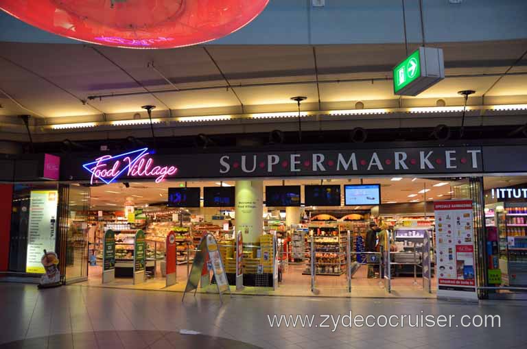 102: Carnival Magic, AMS,  Schiphol Airport, Food Village Supermarket, 