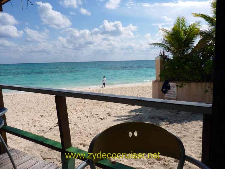 311: Carnival Sensation, Freeport, Bahamas, view from front deck, Billy Joe's Restaurant