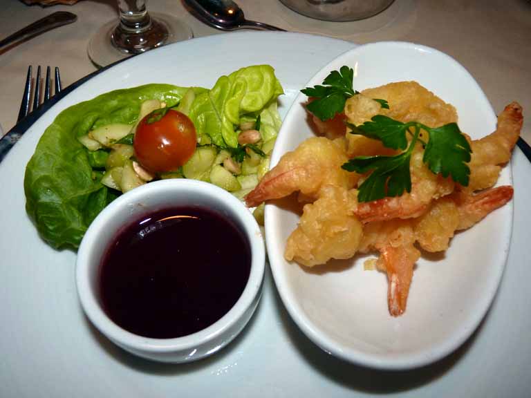 168: Carnival Sensation, Port Canaveral - Fried Shrimp, Baby Greens, Pickled Cucumber and Plum Sauce