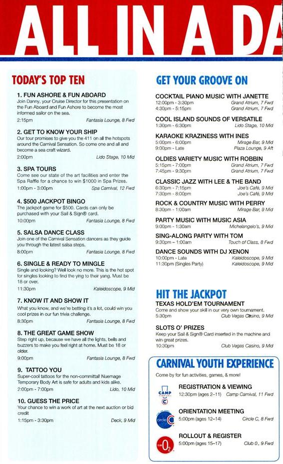 862: Carnival Sensation Fun Times (Capers) Day 1 Page 2