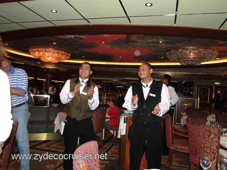 330: Carnival Spirit - our excellent waiters providing some entertainment