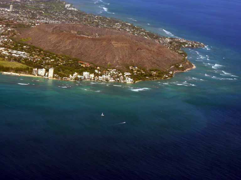 049: Carnival Spirit, Honolulu, Hawaii, Diamond Head from the air