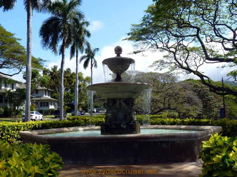 074: Carnival Spirit, Honolulu, Hawaii, Pearl Harbor VIP and Military Bases Tour, Fort Shafter, Italian Prisoner of War Fountain