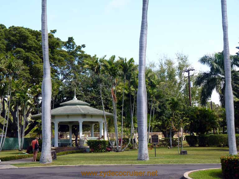 077: Carnival Spirit, Honolulu, Hawaii, Pearl Harbor VIP and Military Bases Tour, Fort Shafter, Gazebo and Circle of Palms