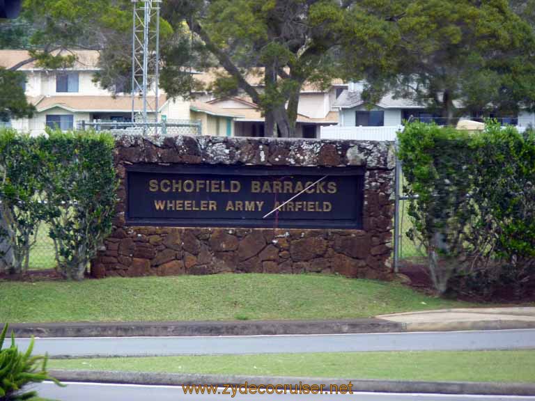 080: Carnival Spirit, Honolulu, Hawaii, Pearl Harbor VIP and Military Bases Tour, Schofield Barracks, Wheeler Army Airfield, 