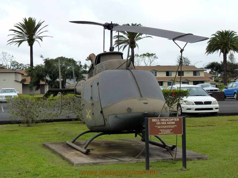 089: Carnival Spirit, Honolulu, Hawaii, Pearl Harbor VIP and Military Bases Tour, Schofield Barracks, Wheeler Army Airfield, Bell Helicopter, OH-51A Kiowa