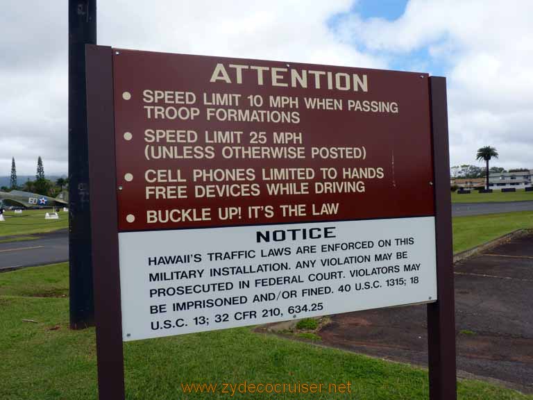 107: Carnival Spirit, Honolulu, Hawaii, Pearl Harbor VIP and Military Bases Tour, Schofield Barracks, Wheeler Army Airfield, Notice cell phone restrictions!