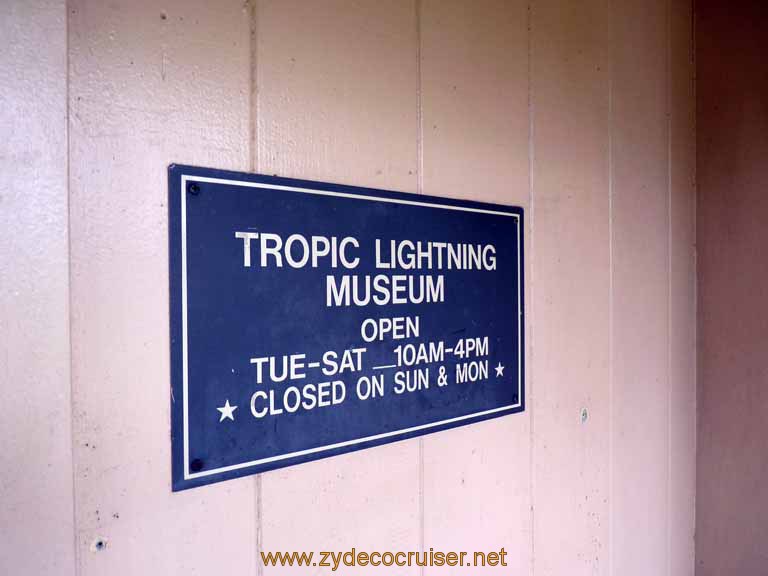 117: Carnival Spirit, Honolulu, Hawaii, Pearl Harbor VIP and Military Bases Tour, Tropic Lightning Museum, 