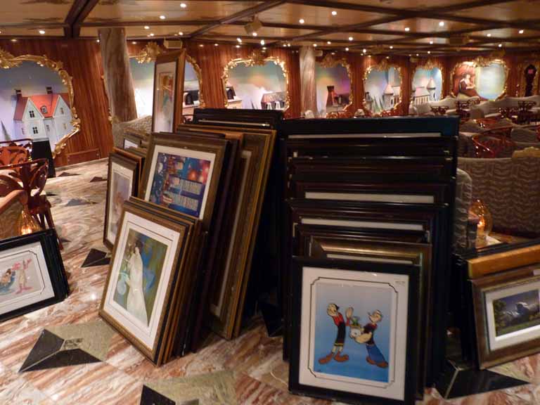 031: Carnival Spirit, Sea Day 1 - Versailles Lounge - looks like an art auction about to happen