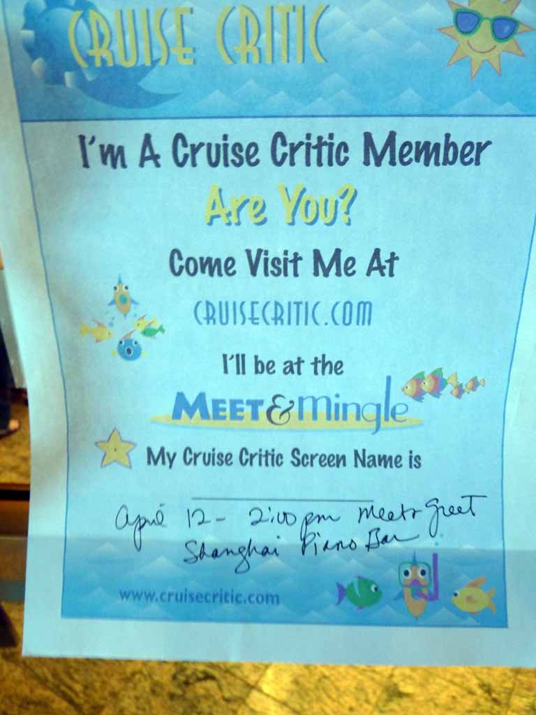 139: Carnival Spirit, Sea Day 1 - Cruise Critic Meet and Mingle