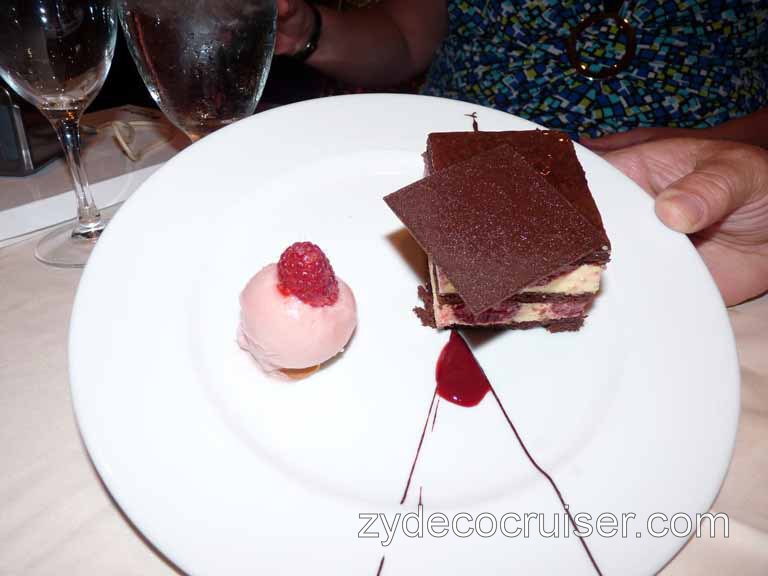 081: Carnival Spirit, Sea Day 4 - Chocolate, Raspberry and Vanilla Cream Cake