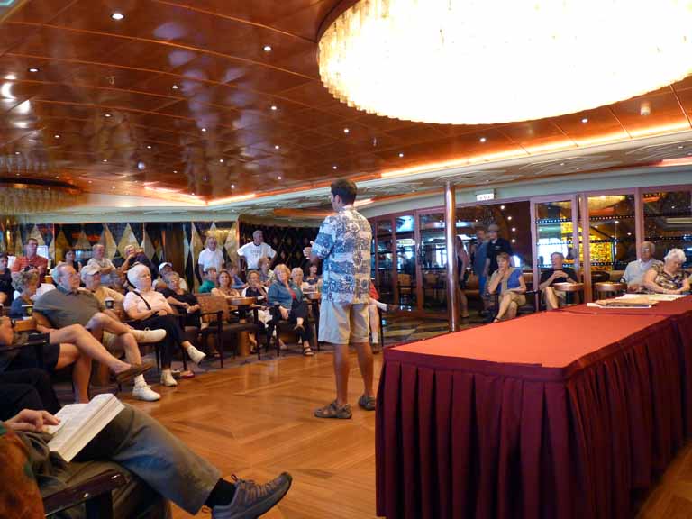 003: Carnival Spirit, Hawaii Cruise, Sea Day 5 - Naturalist Dirk having a Q&A period