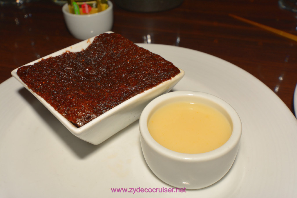 038: Carnival Splendor Panama Canal Journey Cruise, Embarkation, Miami, MDR Dinner, Warm Date and Fig Pudding