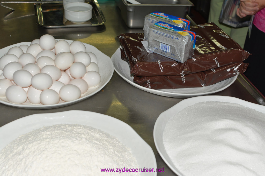034: Carnival Sunshine, John Heald's Bloggers Cruise, BC7, Chef's Table, Galley Tour, making Warm Chocolate Melting Cake