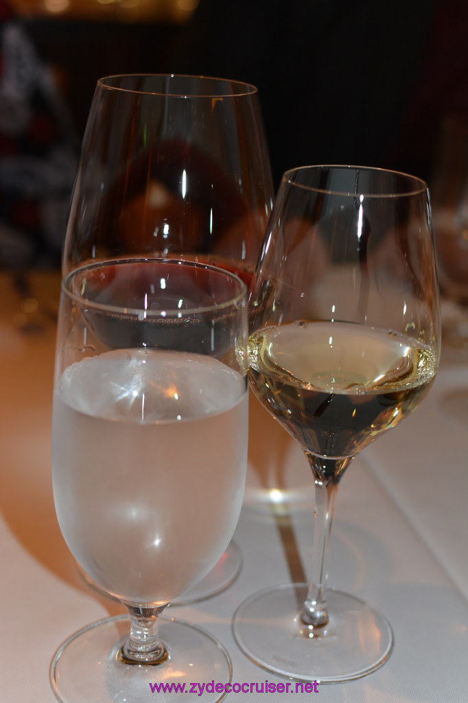 053: Carnival Sunshine, John Heald's Bloggers Cruise, BC7, Chef's Table, Red Wine, White Wine, and Water, 