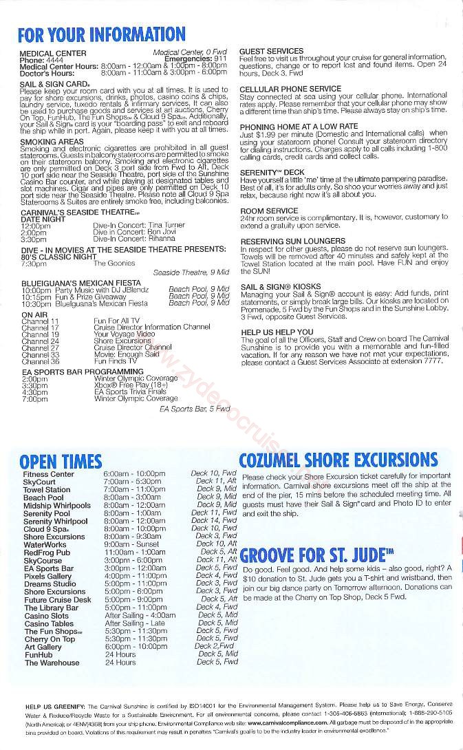 Carnival Sunshine Fun Times, Day 6, Page 4, Cozumel
