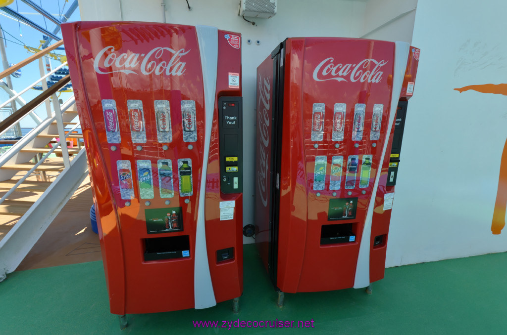 119: Carnival Sunshine Cruise, Barcelona, Embarkation, Coke Machines, 