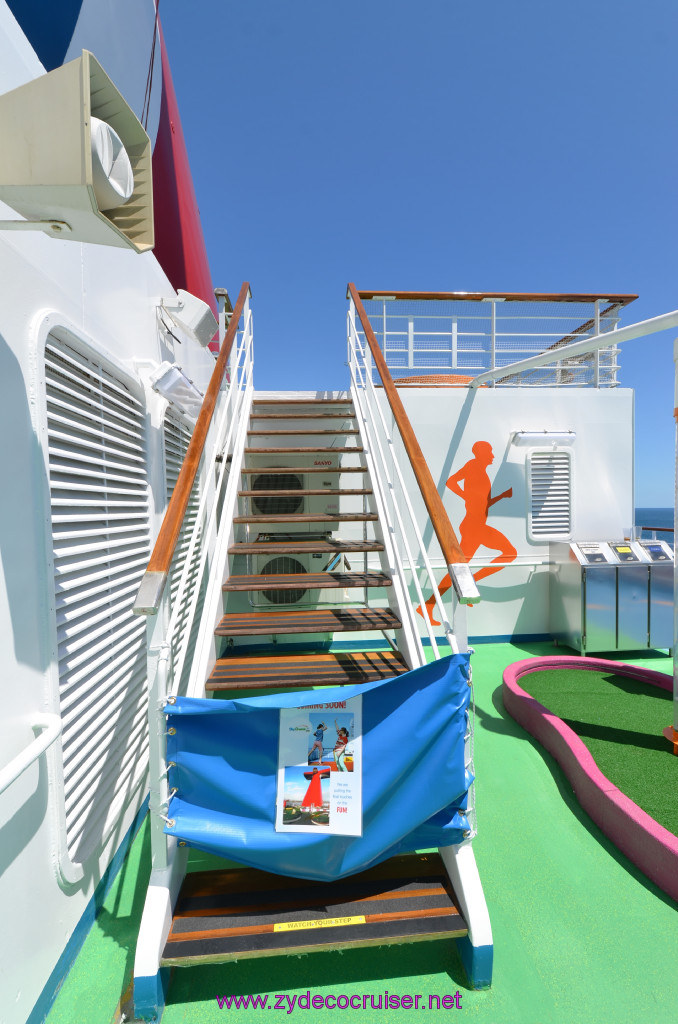 138: Carnival Sunshine Cruise, Barcelona, Embarkation, Up to Mini-Golf, now open, 